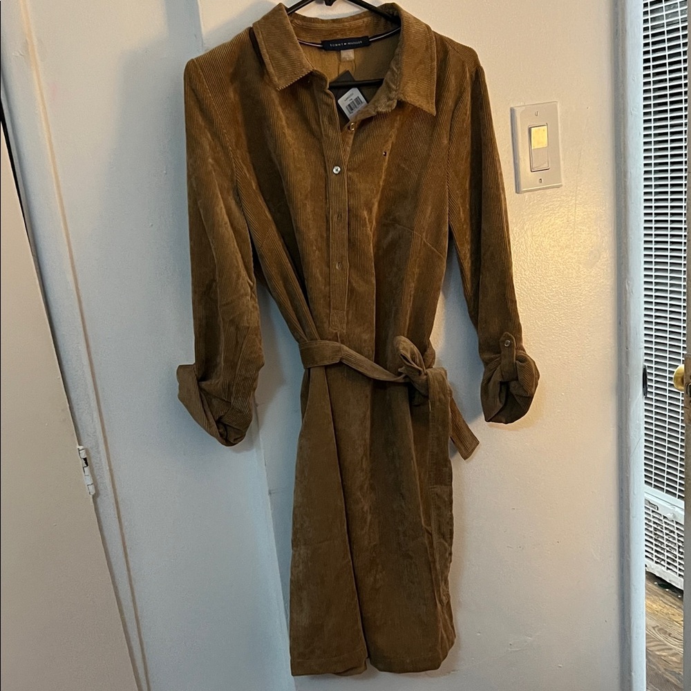 Tommy Hilfiger Brown Belted Dress